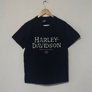 Vintage Bad To The Bone Harley Davidson T-Shirt / Medium / 1998